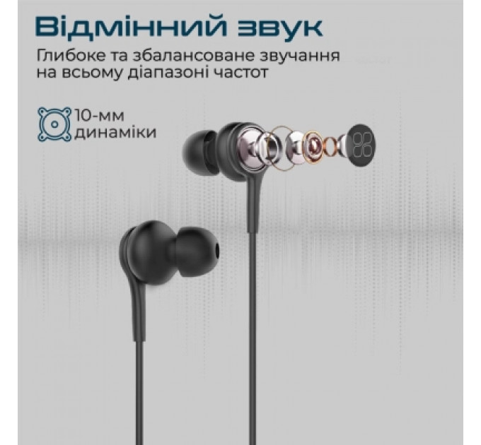 Навушники Promate Duet Black (duet.black)