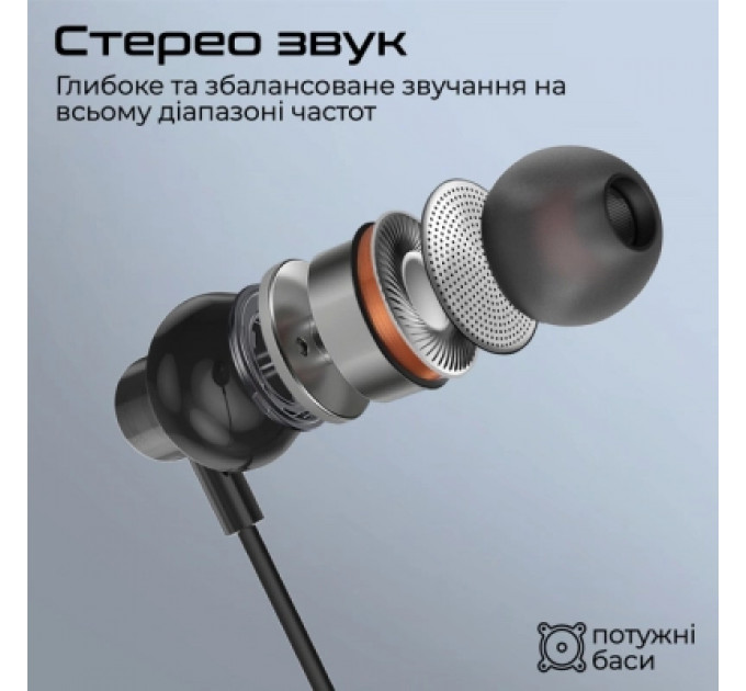 Навушники Promate Silken-C Black (silken-c.black)