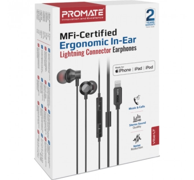Навушники Promate Vibe-LT Black (vibe-lt.black)
