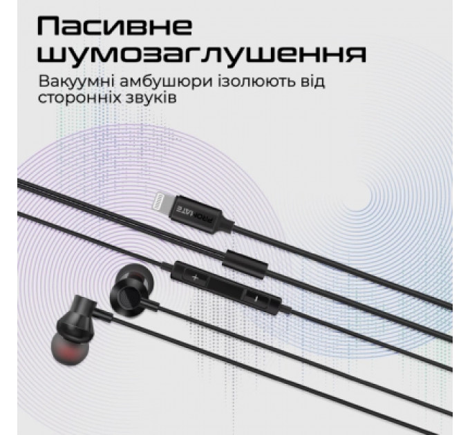 Навушники Promate Vibe-LT Black (vibe-lt.black)