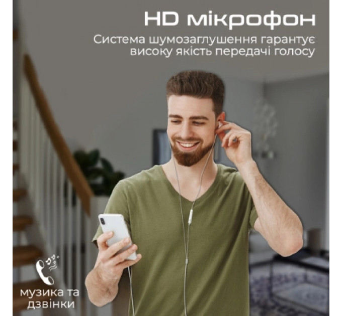 Навушники Promate Vibe-LT White (vibe-lt.white)