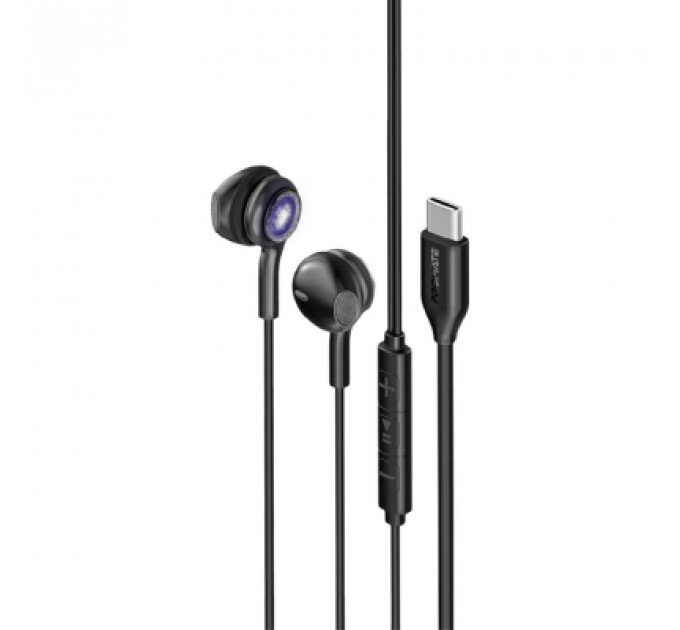 Навушники Promate LumiBuds-C Black (lumibuds-c.black)