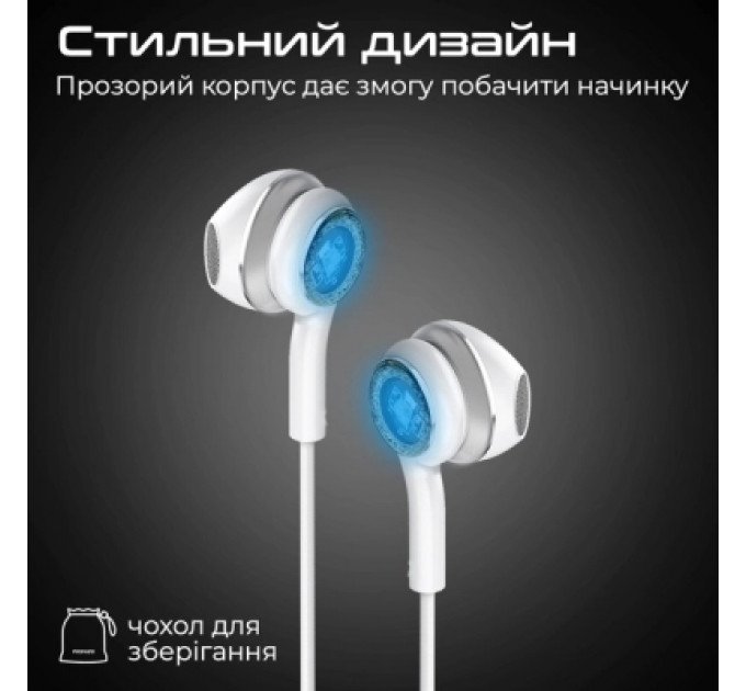 Навушники Promate LumiBuds-C Silver (lumibuds-c.silver)