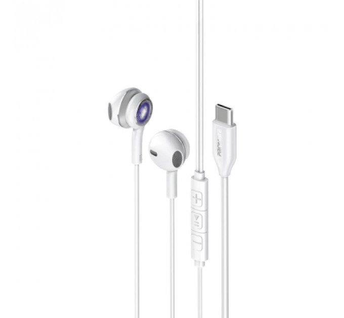 Навушники Promate LumiBuds-C Silver (lumibuds-c.silver)