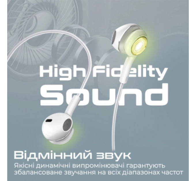 Навушники Promate LumiBuds-C Silver (lumibuds-c.silver)