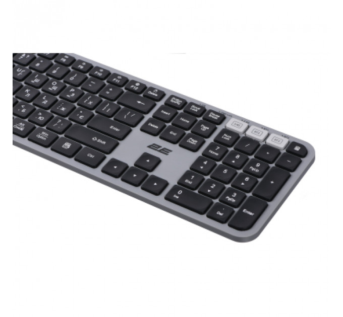 Клавіатура 2E KS240 Wireless USB/Bluetooth UA Grey (2E-KS240WG_UA)