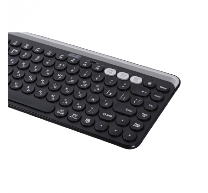 Клавіатура 2E KS250 Wireless USB/Bluetooth UA Black (2E-KS250WBK_UA)