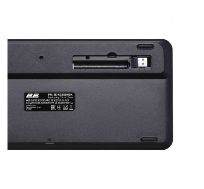 Клавіатура 2E KS250 Wireless USB/Bluetooth UA Black (2E-KS250WBK_UA)