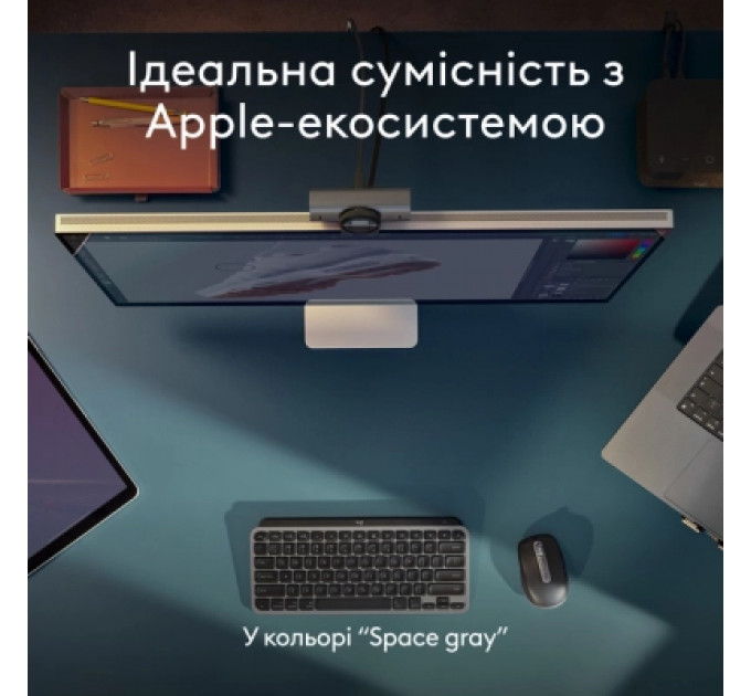 Клавіатура Logitech MX Keys Mini для MAC Wireless UA Space Grey (920-012652)