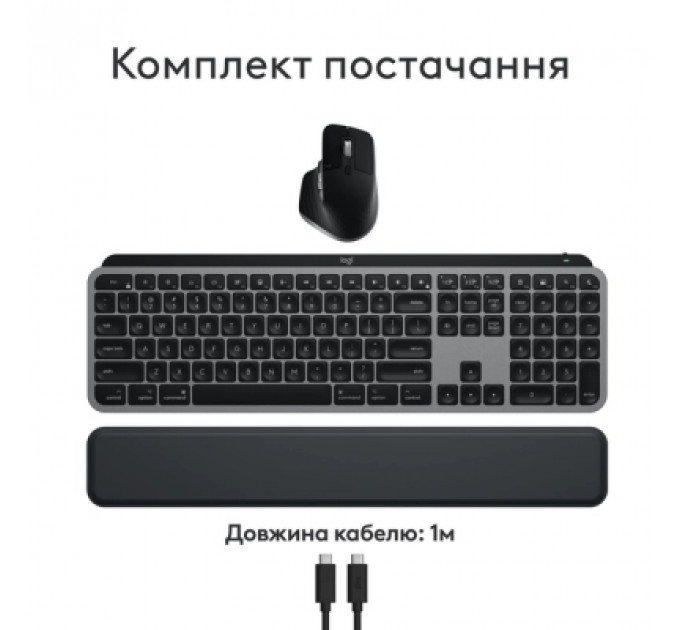 Комплект Logitech MX Keys S Combo для MAC Bluetooth/Wireles UA Space Grey (920-012845)