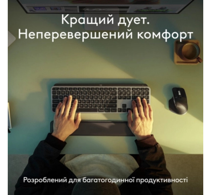 Комплект Logitech MX Keys S Combo для MAC Bluetooth/Wireles UA Space Grey (920-012845)