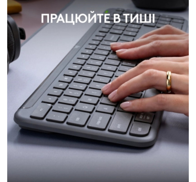 Клавіатура Logitech K950 Bluetooth/Wireless UA Graphite (920-012465)