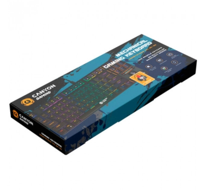 Клавіатура Canyon Cometstrike GK-50 RGB TKL USB UA Black (CND-SKB50-US)