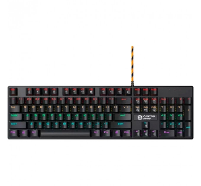 Клавіатура Canyon Deimos GK-4 Rainbow LED USB UA Black (CND-SKB4-US)