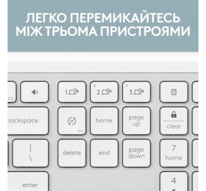 Комплект Logitech MK950 Bluetooth/Wireles UA Off-White (920-012491)