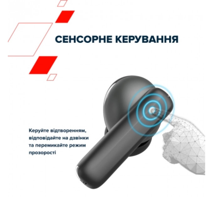 Навушники Canyon TWS-10 OnGo ANC ENC Graphite (CNS-TWS10B)