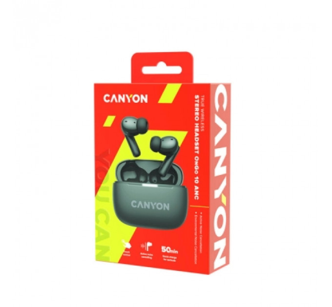 Навушники Canyon TWS-10 OnGo ANC ENC Graphite (CNS-TWS10B)