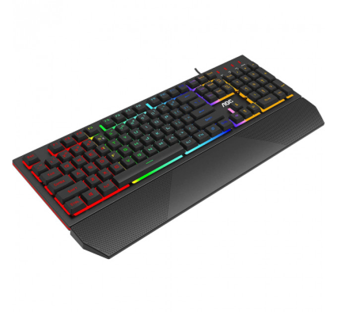 Клавіатура AOC GK200 Rainbow LED USB Black (GK200D32R)