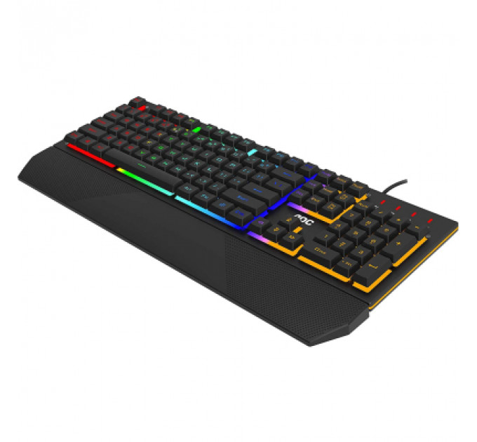 Клавіатура AOC GK200 Rainbow LED USB Black (GK200D32R)