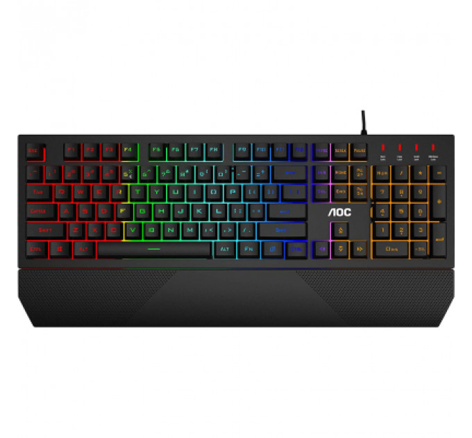 Клавіатура AOC GK200 Rainbow LED USB Black (GK200D32R)