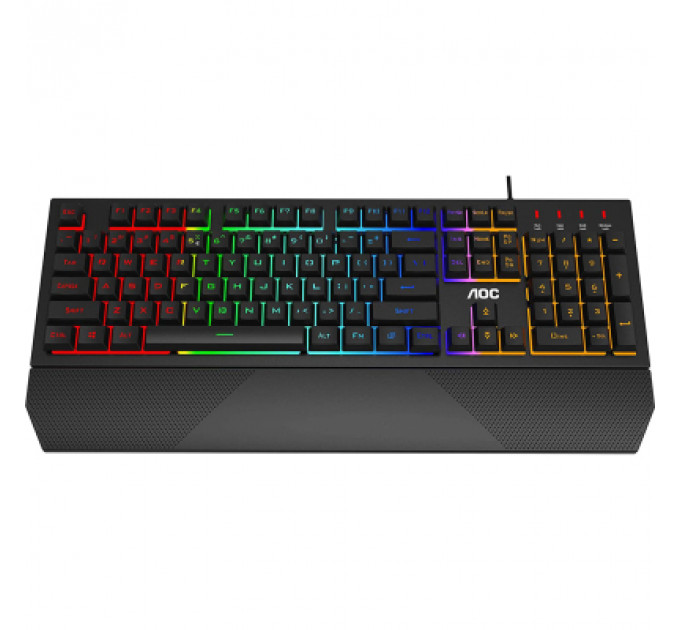 Клавіатура AOC GK200 Rainbow LED USB Black (GK200D32R)