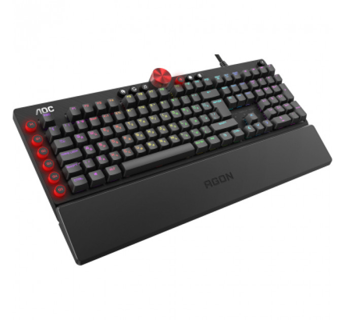 Клавіатура AOC AGK700 RGB Cherry MX Red USB Black (AGK700DR2R)