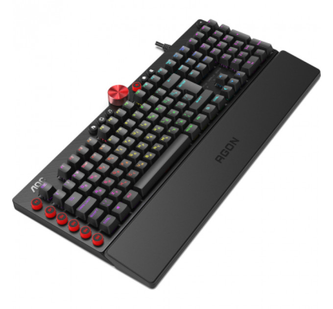 Клавіатура AOC AGK700 RGB Cherry MX Red USB Black (AGK700DR2R)