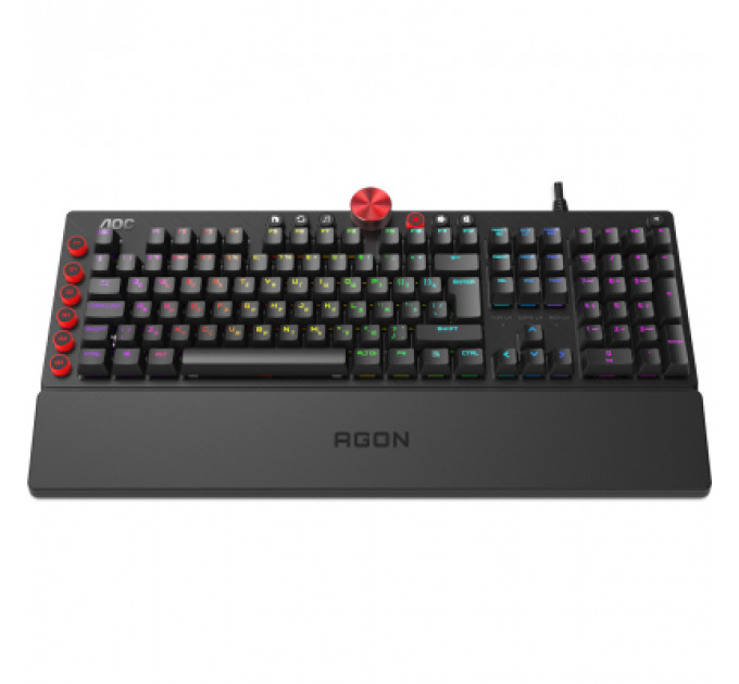 Клавіатура AOC AGK700 RGB Cherry MX Red USB Black (AGK700DR2R)