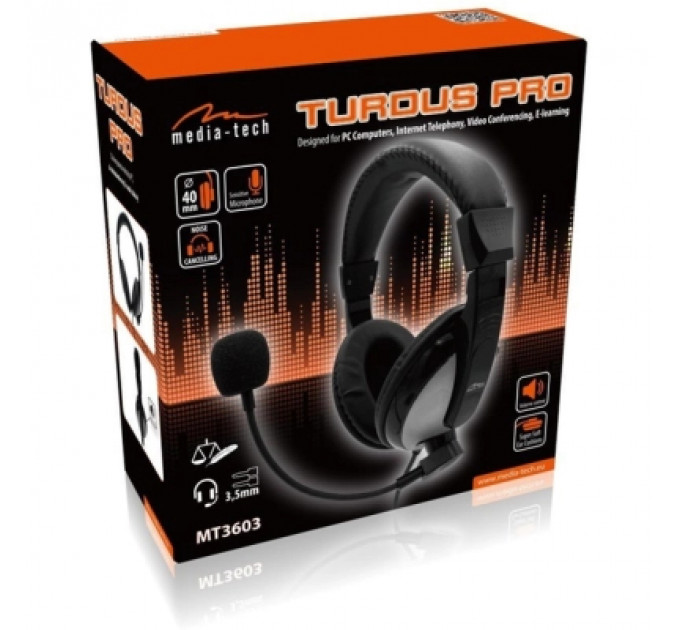 Навушники Media-Tech Turdus Pro Black (MT3603)