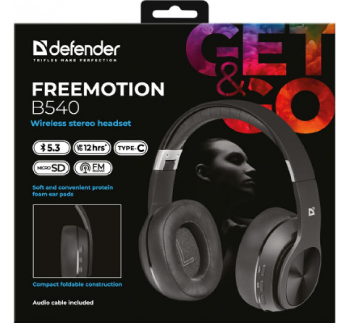 Навушники Defender FreeMotion B540 Bluetooth Black (63540)