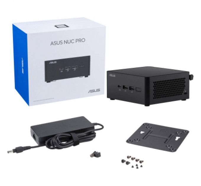 Комп'ютер ASUS NUC 14PRO RNUC14RVHI300002I / Core 3 100U, M.2 22x80 NVMe, 22x42 NVMe/2.5'' SATA (90AR0072-M00040)