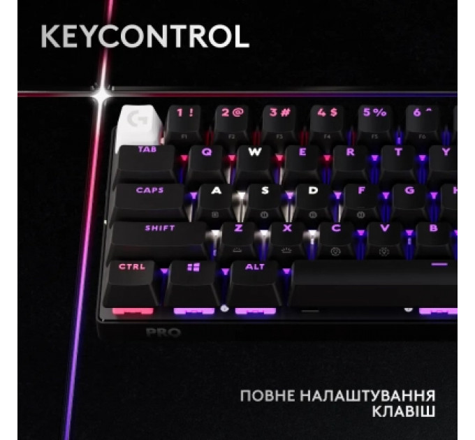 Клавіатура Logitech G Pro X 60 Lightspeed GX Tactile Wireless/Bluetooth UA Black (920-011911)