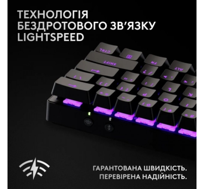 Клавіатура Logitech G Pro X 60 Lightspeed GX Tactile Wireless/Bluetooth UA Black (920-011911)