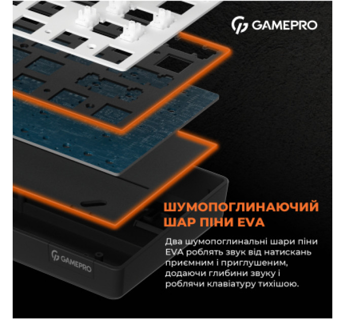 Клавіатура GamePro MK130R Hot-Swap Red Swich RGB USB UA Black (MK130R)