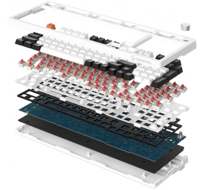 Клавіатура GamePro MK170B Hot-Swap Red Swich RGB USB UA Black (MK170B)