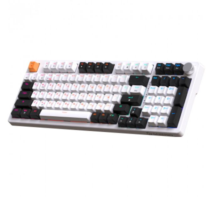 Клавіатура GamePro MK170W Hot-Swap Red Swich RGB USB UA White (MK170W)