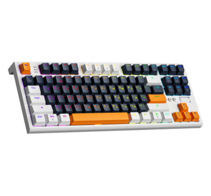 Клавіатура GamePro MK180W Hot-Swap Red Swich RGB USB UA White (MK180W)