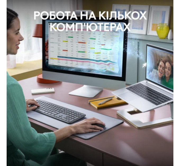 Комплект Logitech MK950 Bluetooth/Wireles UA Graphite (920-012490)