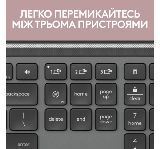 Комплект Logitech MK950 Bluetooth/Wireles UA Graphite (920-012490)