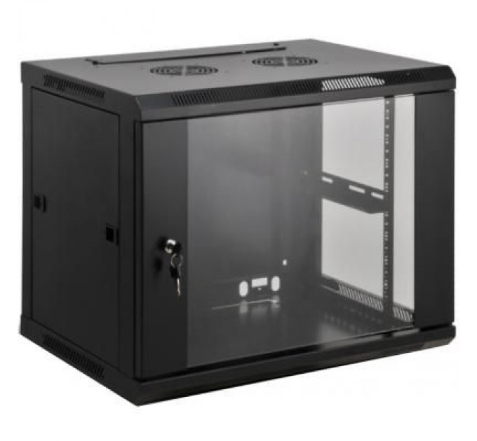 Kingda Шафа настінна Kingda 15U 19" 600x600 RAL9004 (KD-007-6615)