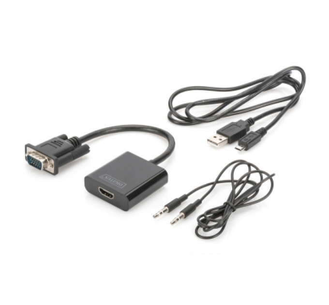 Перехідник VGA to HDMI (M/F), Full HD Digitus (DA-70473)