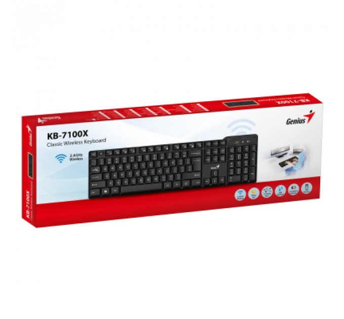 Клавіатура Genius KB-7100X Wireless UA Black (31320001406)