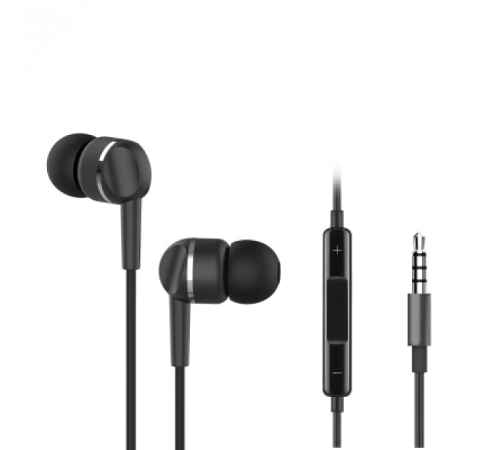 Навушники Ergo VM-701 3.5 мм Earphones Black (VM-701K)
