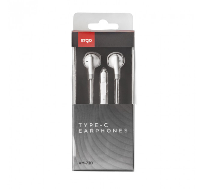 Навушники Ergo VM-730 Type-C Earphones White (VM-730W)