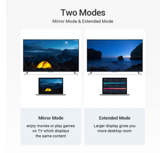 Кабель мультимедійний USB-C 3.1 to HDMI 1.5m v.2.0 4K 60Hz USB Power Supply black Vention (CGTBG)