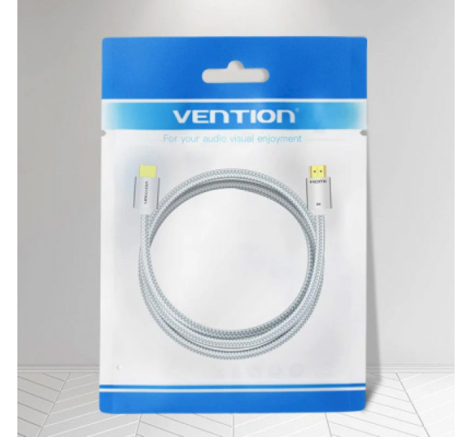 Кабель мультимедійний HDMI to HDMI 1.5m V2.1 8K 60Hz Silver Metal Type Vention (ALCIG)