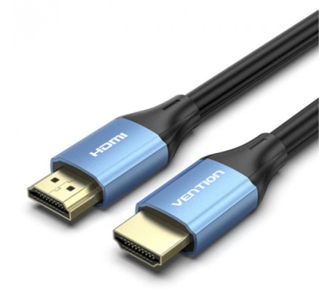 Кабель мультимедійний HDMI to HDMI 2.0m V2.0 4K 60Hz Aluminum Alloy Blue Vention (ALHSH)
