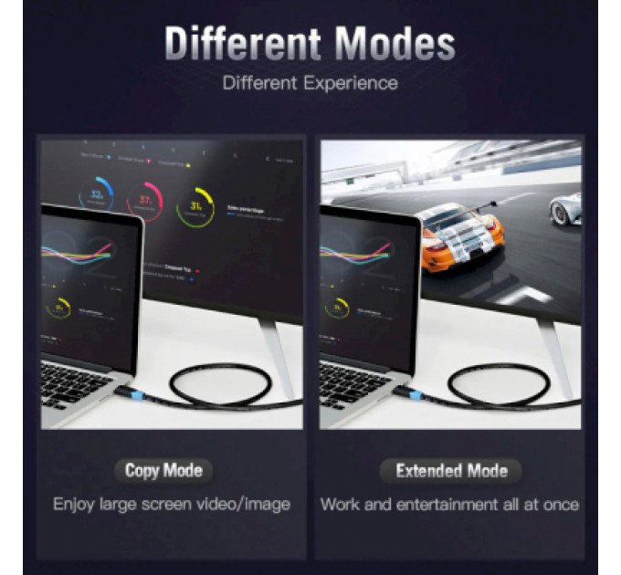 Кабель мультимедійний HDMI to HDMI 8.0m V2.0 4K 60Hz PVC Vention (AACBK)