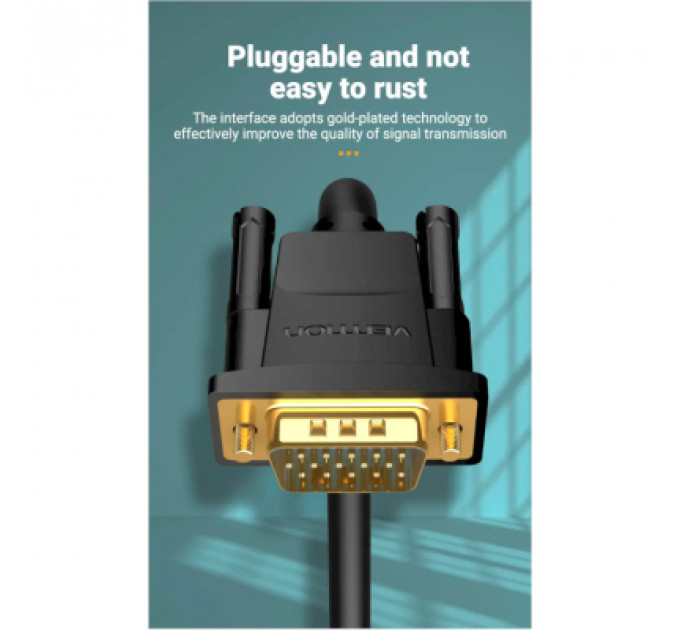 Кабель мультимедійний VGA 15M-15M 1.5m ferrite Vention (DAEBG)