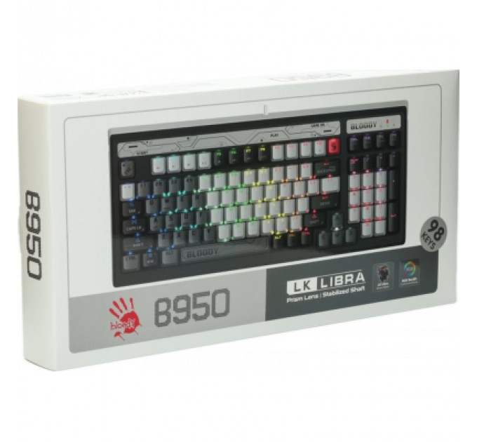 Клавіатура A4Tech Bloody B950 RGB LK Libra USB Warrior Grey (4711421995450)